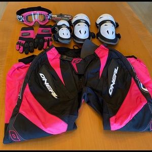 NWOT: Youth’s Dirt Bike Gear - Black & Pink